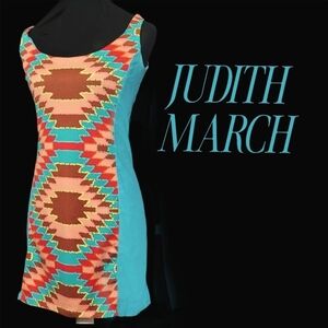Judith March Colorful Aztec Tank Dress
